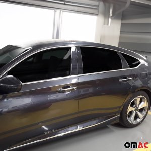 Honda Accord Window Trim - Omac - S. Steel - Gloss Silver - '18-'22
